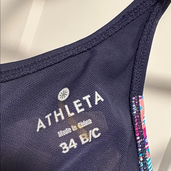 NEW [Athleta] Fiji Blousy UPF 50+ Tankini Swim Swimsuit Top Women’s 34B/C - Picture 10 of 11